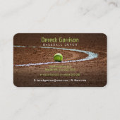 Baseballtrainer | Baseballfeld Visitenkarte (Vorderseite)