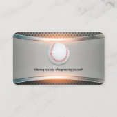 Baseballtrainer | BERUFLICH Visitenkarte (Rückseite)