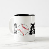 Baseballtrainer danke Ihnen Geschenk Kaffee Tasse (Vorderseite Links)