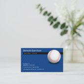 Baseballtrainer | Deep Blue Visitenkarte (Stehend Vorderseite)