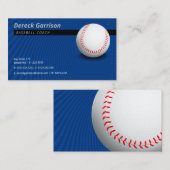 Baseballtrainer | Deep Blue Visitenkarte (Vorne/Hinten)