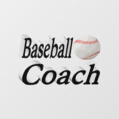 Baseballtrainer Fensteraufkleber (Blatt)