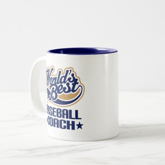 Baseballtrainer-Geschenk Zweifarbige Tasse (Vorderseite Links)