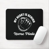 Baseballtrainer hinter der Home Plate Mousepad (Mit Mouse)