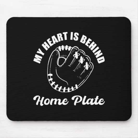Baseballtrainer hinter der Home Plate Mousepad (Vorne)