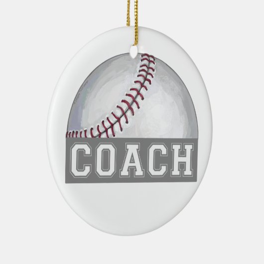 Baseballtrainer Keramik Ornament (Rechts)