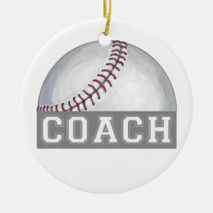 Baseballtrainer Keramik Ornament