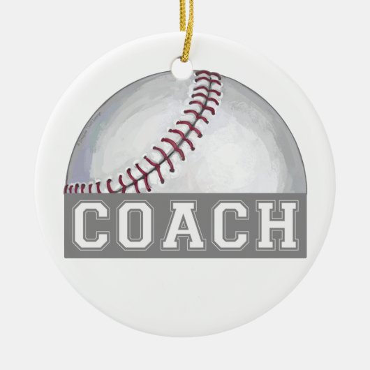 Baseballtrainer Keramik Ornament (Vorne)