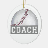 Baseballtrainer Keramik Ornament (Links)