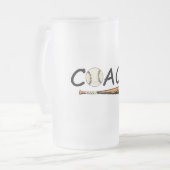 Baseballtrainer Mattglas Bierglas (Vorderseite Links)