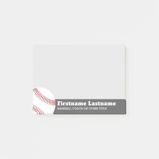 Baseballtrainer oder -lehrer - Moderner Zeichn Post-it Klebezettel (Vorderseite)
