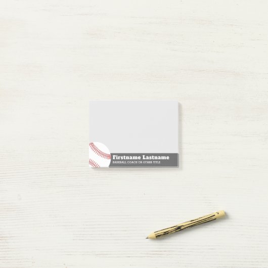Baseballtrainer oder -lehrer - Moderner Zeichn Post-it Klebezettel (Auf Schreibtisch)