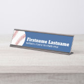 Baseballtrainer oder -lehrer - Moderner Zeichn Schreibtischnamensplakette (Vorderseite )