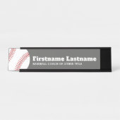 Baseballtrainer oder -lehrer - Moderner Zeichn Schreibtischnamensplakette (Vorderseite )