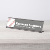 Baseballtrainer oder -lehrer - Moderner Zeichn Schreibtischnamensplakette (Vorderseite )