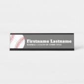Baseballtrainer oder -lehrer - Moderner Zeichn Schreibtischnamensplakette (Vorderseite )