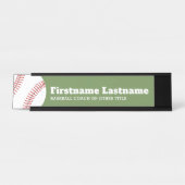 Baseballtrainer oder -lehrer - Moderner Zeichn Schreibtischnamensplakette (Vorderseite )