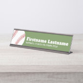 Baseballtrainer oder -lehrer - Moderner Zeichn Schreibtischnamensplakette (Vorderseite )
