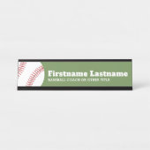 Baseballtrainer oder -lehrer - Moderner Zeichn Schreibtischnamensplakette (Vorderseite )