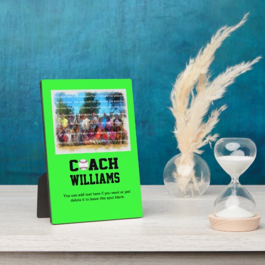 Baseballtrainer - Personalisiert Fotoplatte (Seite)