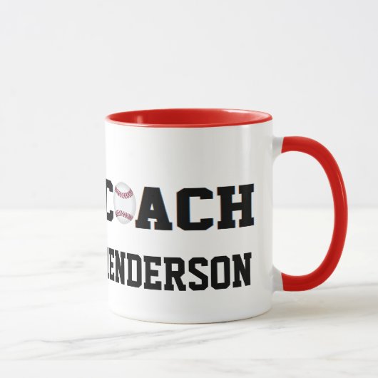Baseballtrainer - personalisiert tasse (Rechts)