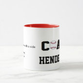 Baseballtrainer - personalisiert tasse (Zentrum)