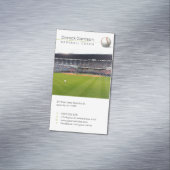 Baseballtrainer | Player Foto Magnetische Visitenkarte (Beispiel)