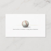 Baseballtrainer | Player Foto Visitenkarte (Rückseite)