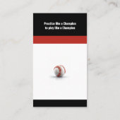 Baseballtrainer | Player Foto Visitenkarte (Rückseite)