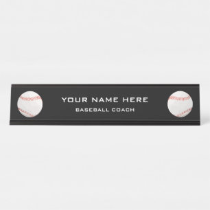 Baseballtrainer Schreibtischnamensplakette