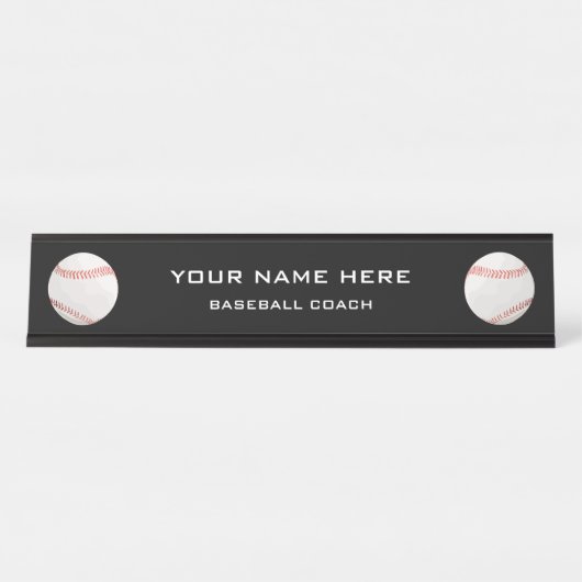 Baseballtrainer Schreibtischnamensplakette (Vorderseite )