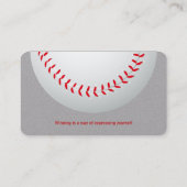 Baseballtrainer | Sport Visitenkarte (Rückseite)