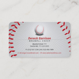 Baseballtrainer Sport Visitenkarte