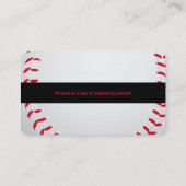 Baseballtrainer | Sport Visitenkarte (Rückseite)