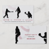 Baseballtrainer-Trainer Visitenkarte (Vorne/Hinten)