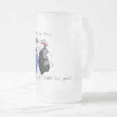 Baseballtrainer und Schiedsrichter stellen weg Mattglas Bierglas (VorderseiteRechts)