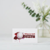 Baseballtrainer Visitenkarte (Stehend Vorderseite)