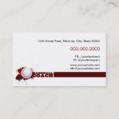 Baseballtrainer Visitenkarte (Rückseite)