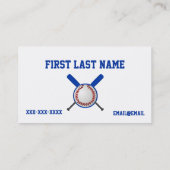 Baseballtrainer-Visitenkarten Visitenkarte (Rückseite)