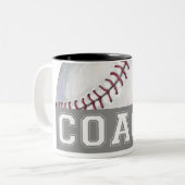 Baseballtrainer Zweifarbige Tasse (Vorderseite Links)