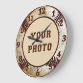 Baseballwand KLOCKS MIT IHREM FOTO Große Wanduhr (Winkel)