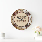 Baseballwand KLOCKS MIT IHREM FOTO Große Wanduhr (Zuhause)