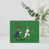 BaseballWeihnachtskarten Feiertagspostkarte (Stehend Vorderseite)