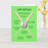 Baseballwitze zum Geburtstag Karte (Gelbe Blume)