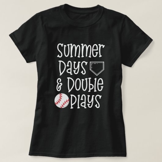 Baseballzitat Mama-T-Shirt-Sommertage und T-Shirt (Design vorne)