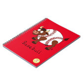 Basebull Funny Baseball Bull-Notebook Notizblock (Linke Seite)