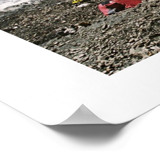 Basecamp auf 4 200 m poster (Ecke)