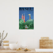 Basel Art Schweizer Reiseposter Schweiz Druck Poster (Küche)