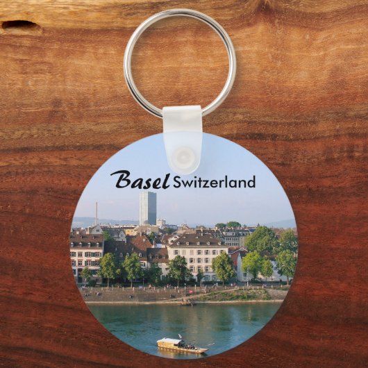 Basel City in the Switzerland Souvenir Keychain Schlüsselanhänger (Rückseite)