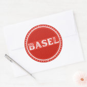 Basel City Pride Emblem – Schweizer Identität Runder Aufkleber (Umschlag)